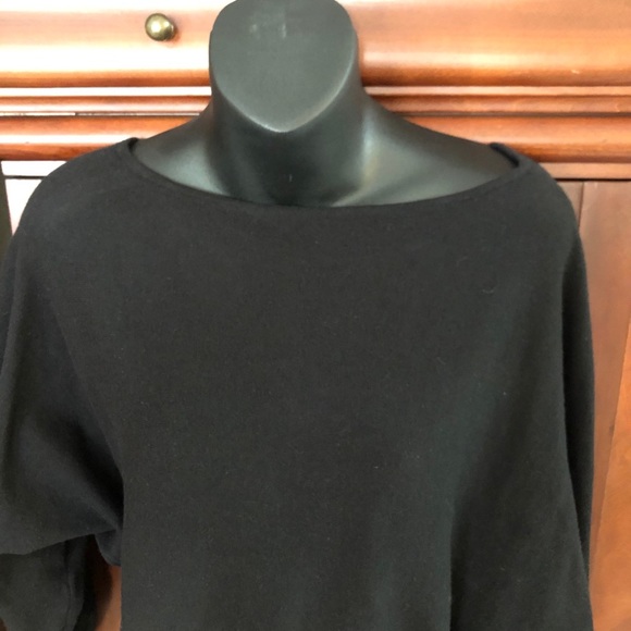 Black soft comfy boatneck sweater size small - Picture 3 of 9